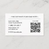 Makelaar Vastgoedmakelaar Marketing QR Code Schoon Visitekaartje (Achterkant)