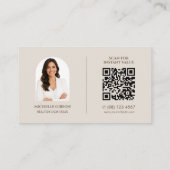 Makelaar Vastgoedmakelaar Sleutel Foto QR-code Zan Visitekaartje (Achterkant)