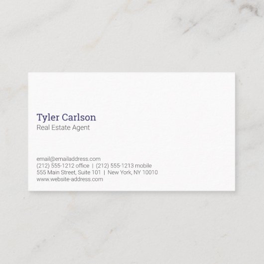 Makelaar | Vastgoedmakelaar | Vastgoedgebouw Visitekaartje (Achterkant)