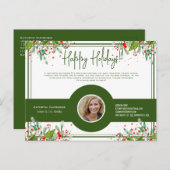 Makelaar/Verzekering Mooie Bladeren Vakantie Briefkaart (Voorkant / Achterkant)