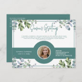 Makelaar/Verzekerings Winter Loof Holiday Kaart (Voorkant / Achterkant)