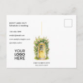 Makelaar Waterverf Lijst Vastgoed Briefkaart (Achterkant)