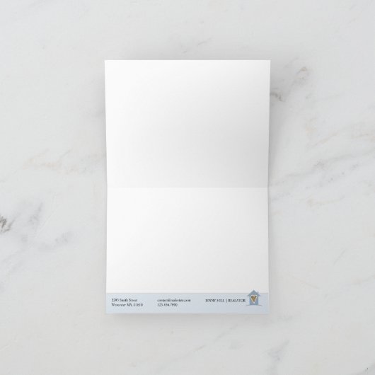 makelaar welkom thuis dank u waardering bedankkaart (Binnen)