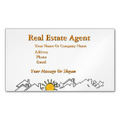 Makelaar White Magnetisch Visitekaartje (Voorkant)