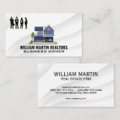 Makelaar | Zakelijke Mensen | Modern Huis Visitekaartje (Voorkant / Achterkant)