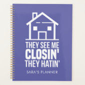 Makelaar Ze zien me sluiten Custom 2025 Planner (Voorkant)