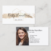 makelaardiste in onroerend goed visitekaartje (Voorkant / Achterkant)