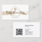 makelaardivisie onroerend goed makelaar qr code visitekaartje (Voorkant / Achterkant)