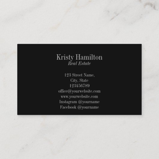 makelaardivisie visitekaartje (Achterkant)