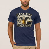 Makelaars ontsluiten deuren en dromen t-shirt (Voorkant)