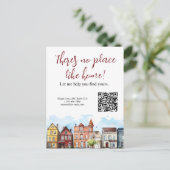 Makelaarspostkaart voor marketing van onroerend go briefkaart (Staand voorkant)