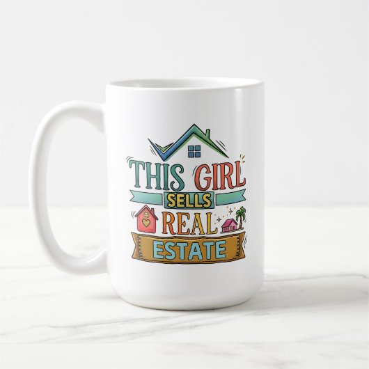 Makelaarster Deze Vrouw Verkoopt Onroerend Goed Mo Koffiemok (Links)