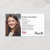 makelaarster voor onroerend goed visitekaartje (Achterkant)