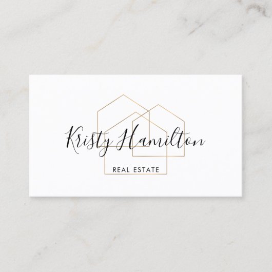 makelaarster voor onroerend goed visitekaartje (Voorkant)