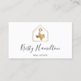 makelaarster voor onroerend goed visitekaartje