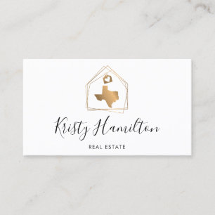 makelaarster voor onroerend goed visitekaartje