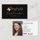 makelaarster voor onroerend goed visitekaartje (Voorkant / Achterkant)