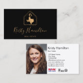 makelaarster voor onroerend goed visitekaartje (Voorkant / Achterkant)