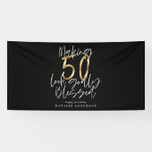 Maken 50 kijken goddelijk gezegend verjaardag spandoek (Horizontaal)