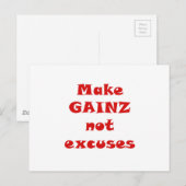 Maken Gainz niet Uitzonderingen Briefkaart (Voorkant / Achterkant)