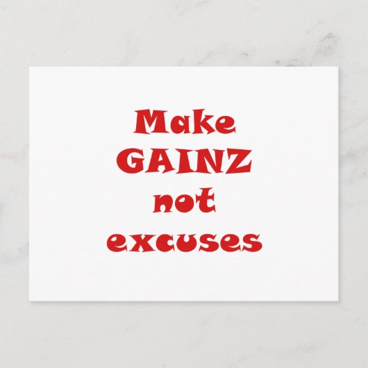 Maken Gainz niet Uitzonderingen Briefkaart (Voorkant)