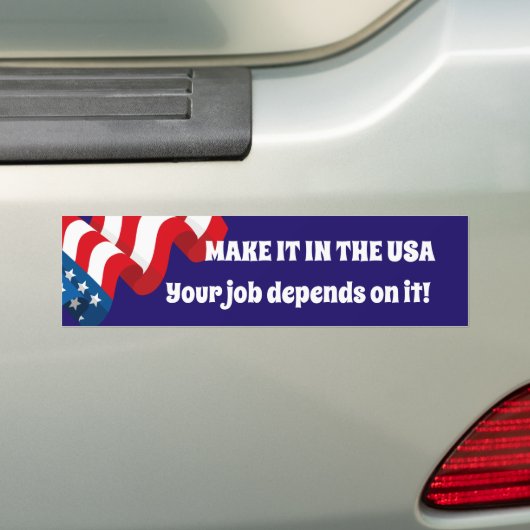 MAKEN VAN DE AMERIKAANSE VLAG BUMPERSTICKER (Op auto)