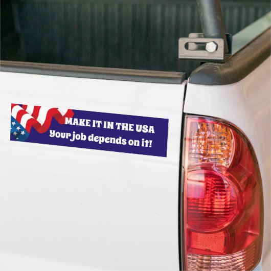 MAKEN VAN DE AMERIKAANSE VLAG BUMPERSTICKER (Op Truck)