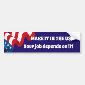 MAKEN VAN DE AMERIKAANSE VLAG BUMPERSTICKER (Voorkant)