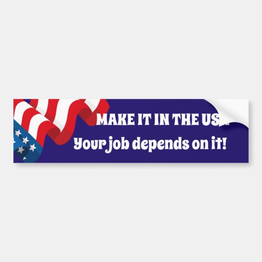 MAKEN VAN DE AMERIKAANSE VLAG BUMPERSTICKER (Voorkant)