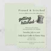 Maken van 'Getting Hitched' Naai Bruiloftsshower U Kaart (Voorkant / Achterkant)