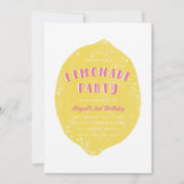Maken van Lemonade Party Uitnodiging - Magenta (Voorkant)