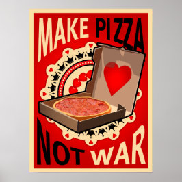 MAKEN VAN PIZZA NIET POSTER VAN DE OORLOG