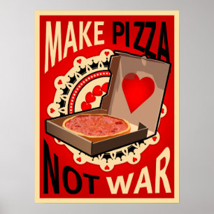MAKEN VAN PIZZA NIET POSTER VAN DE OORLOG