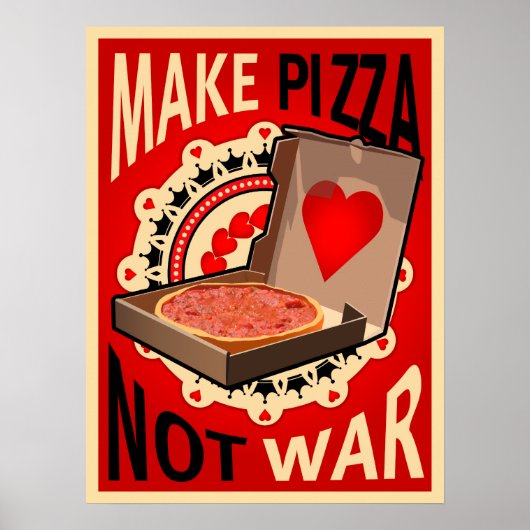 MAKEN VAN PIZZA NIET POSTER VAN DE OORLOG (Voorkant)