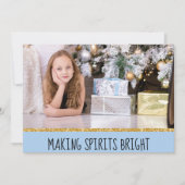 Maken van spirits met heldere foto kerstfeestdag K Feestdagenkaart (Voorkant)