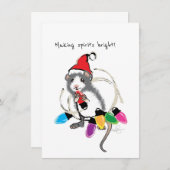 Maken van spirits met heldere kerstmuis kaart (Voorkant / Achterkant)