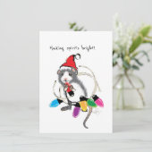 Maken van spirits met heldere kerstmuis kaart (Staand voorkant)