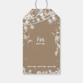 Maken van spirits met heldere, witte kerstverlicht cadeaulabel (Achterkant)