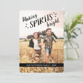 Maken van spirits voor een heldere heupholiday-fot feestdagenkaart (Staand voorkant)