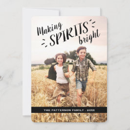 Maken van spirits voor een heldere heupholiday-fot feestdagenkaart
