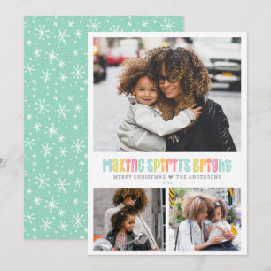 Maken van spirits voor meerdere kerstfoto's feestdagenkaart