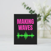 Maken Waves - Geluidgolven - Muziekproducent Briefkaart (Staand voorkant)