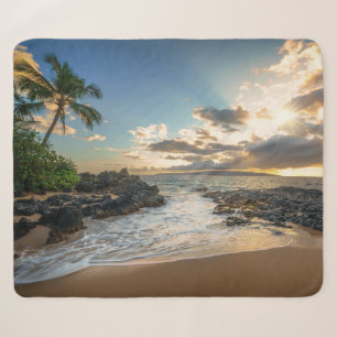 Makena Beach Cove Sunset Sherpa Deken