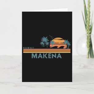 Makena Beach Hawaii Zomer Vakantie Vintage 70's Kaart