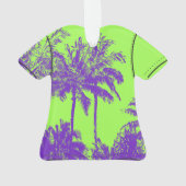 Makena Beach Hawaiian Sketchy Palms Aloha Shirt Ornament (achterkant)
