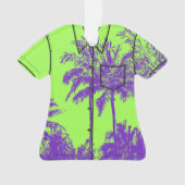 Makena Beach Hawaiian Sketchy Palms Aloha Shirt Ornament (voorkant)