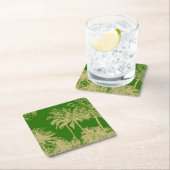 Makena Beach Hawaiian Sketchy Palms Kartonnen Onderzetters (Insitu)