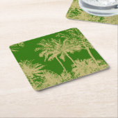 Makena Beach Hawaiian Sketchy Palms Kartonnen Onderzetters (Schuin)