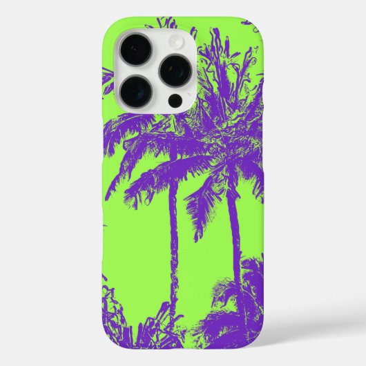 Makena Beach Hawaiian Sketchy Palms Limoen Case-Mate iPhone Case (Achterkant)