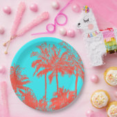 Makena Beach Hawaiian Sketchy Palms Papieren Bordje (Feest)